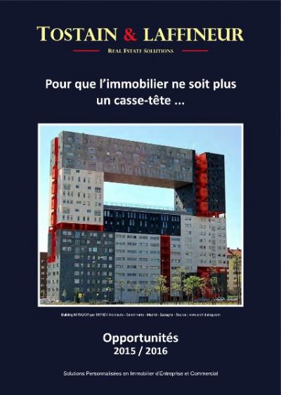 Immobilier d'entreprise : Les Cahiers Tostain & Laffineur sont arrivés Immobilier d'entreprise : Les Cahiers Tostain & Laffineur sont arrivés