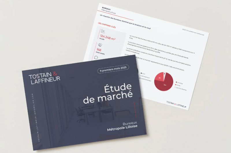 Étude du marché Bureaux aux 9 premiers mois 2025 - Métropole Lilloise
