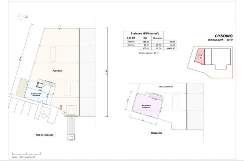 CELLULES D'ACTIVITES  A CONSTRUIRE,  A LOUER - 1044 m²  - Secteur LESQUIN / SECLIN